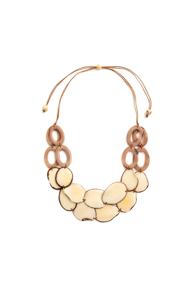 Africa Necklace - Cafe con Leche/Ivory