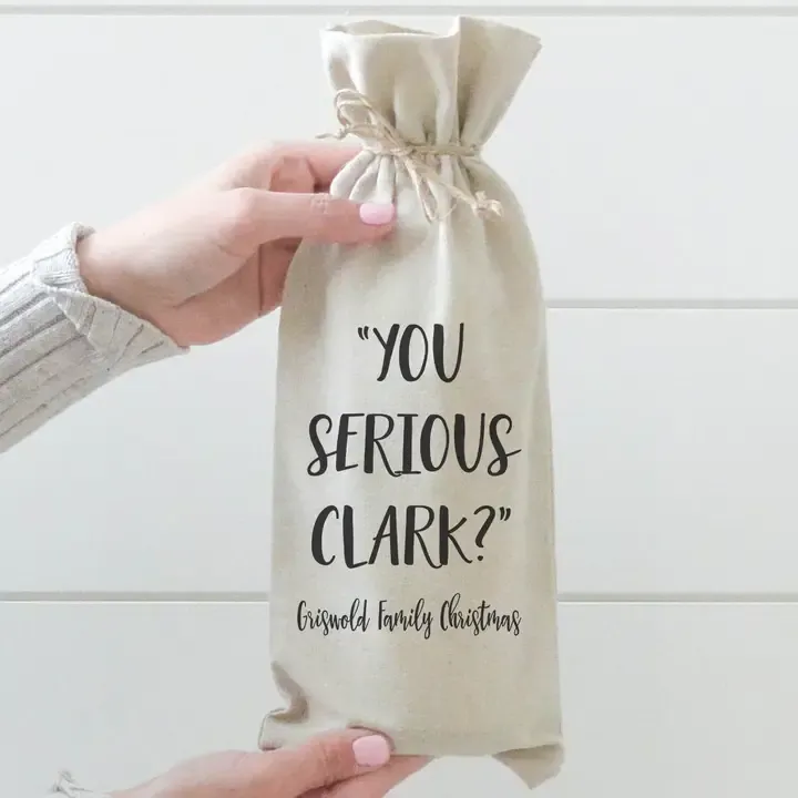 You Serious Clark Wine Bag - Natural Cotton/Linen