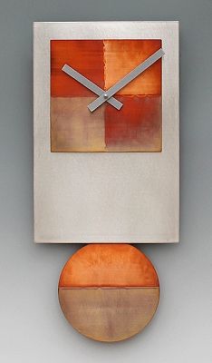 Steel Tie Pendulum Clock W/Copper Steel Tie Pendulum Clock W/Copper