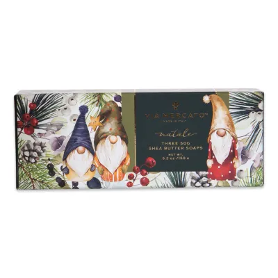 Vm Natale - Gnomes Shea Butter Soap Gift Set 3 x 50g SALE Reg 16.50 Vm Natale - Gnomes Shea Butter Soap Gift Set 3 x 50g SALE Reg 16.50