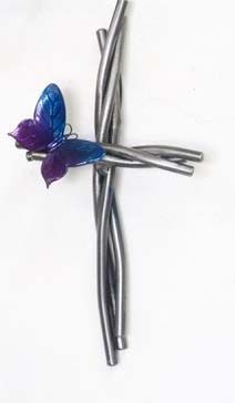 Butterfly and Vine 10" - BluePurpleHang Butterfly and Vine 10" - BluePurpleHang