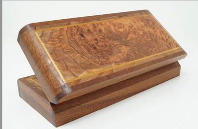 10&quot; Redwood Burl Top/Sapele Sides Keepsake Box