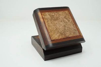 4&quot; Redwood Burl Top/Rosewood Sides Keepsake Box