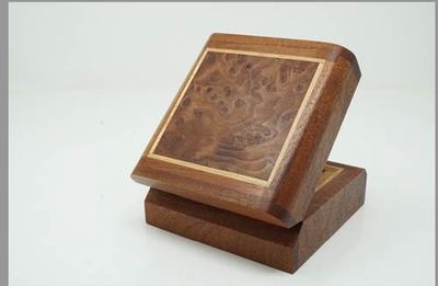 4&quot; Redwood Burl Top/Sapele Sides Keepsake Box