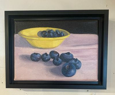 Blueberries 5x7 Oil On Canvas