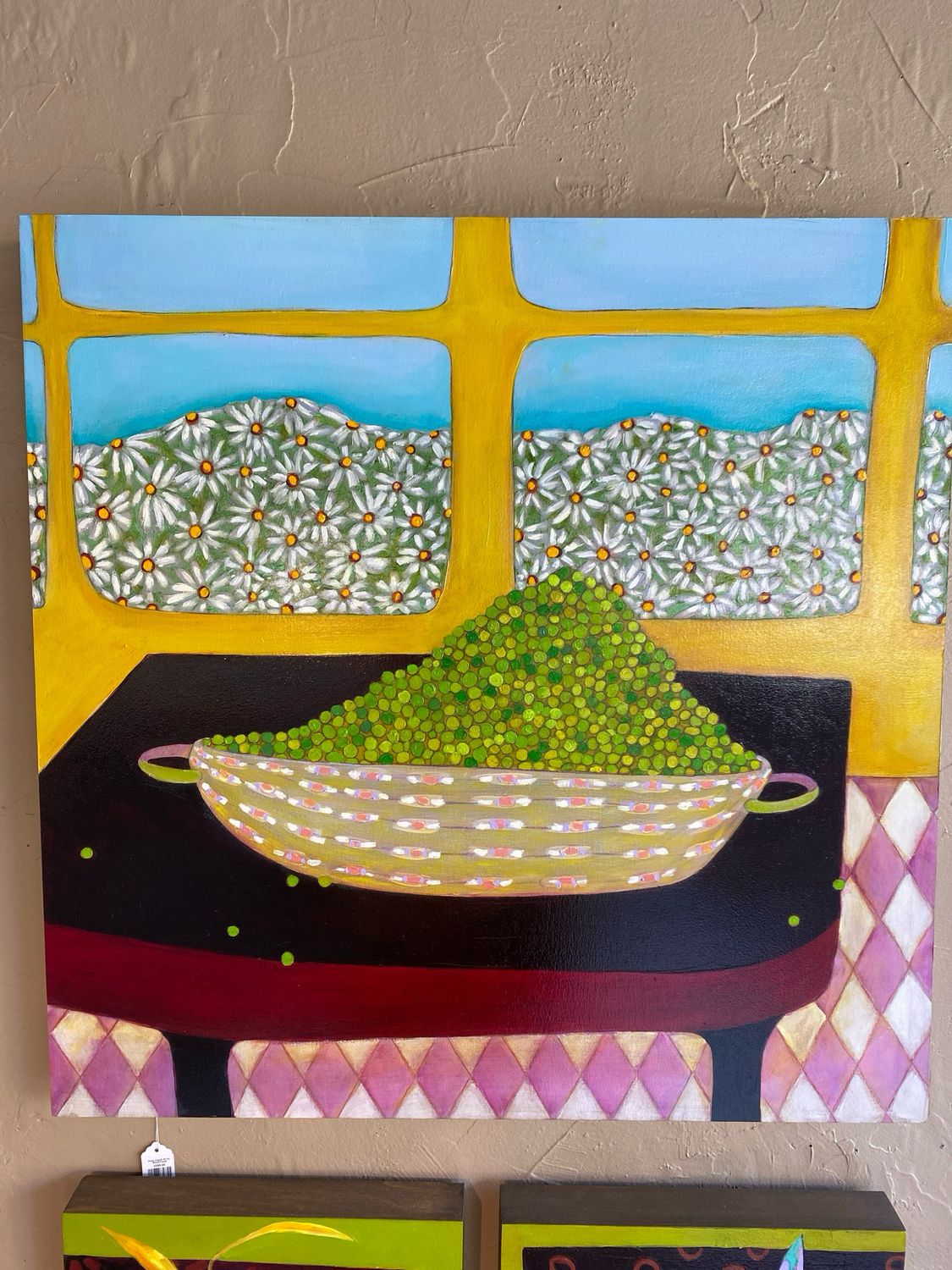 Peas 24x24 Oil On Wood Panel