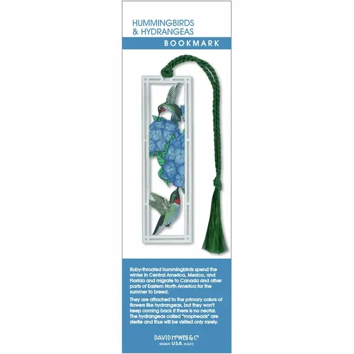 Hummingbirds & Hydrangeas Metal Bookmark Hummingbirds & Hydrangeas Metal Bookmark