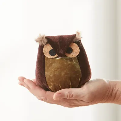 Whimsical velvet owls Brown Owl Whimsical velvet owls Brown Owl