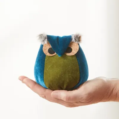 Whimsical velvet owls Teal Owl Whimsical velvet owls Teal Owl