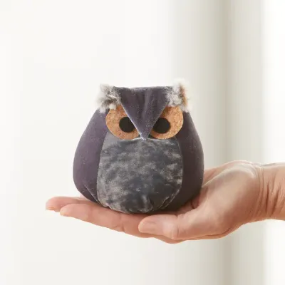 Whimsical velvet Gray Owl Whimsical velvet Gray Owl