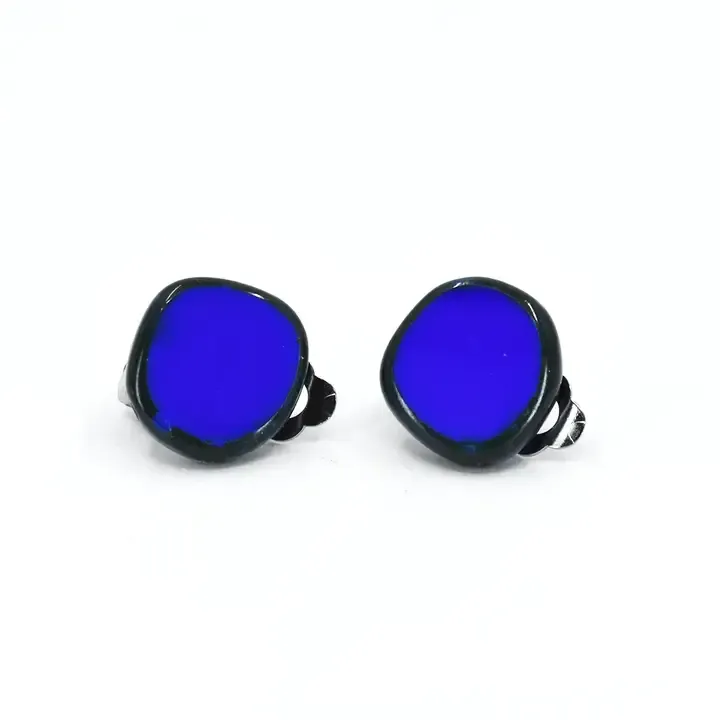 Circle Periwinkle Small Clip Ons Circle Periwinkle Small Clip Ons