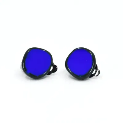 Circle Periwinkle Small Clip Ons Circle Periwinkle Small Clip Ons