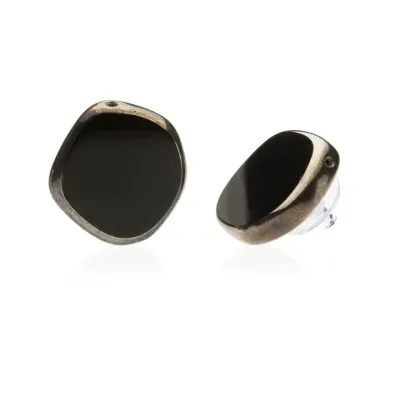 Circle Black Large Stud Circle Black Large Stud