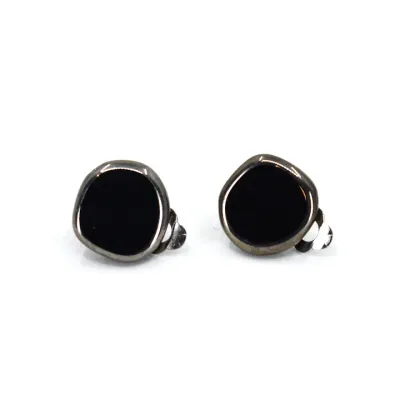 Circle Black Small Clip Ons Circle Black Small Clip Ons