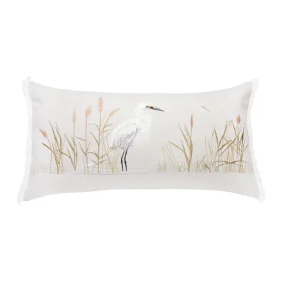 White Egret Indoor Throw Pillow
