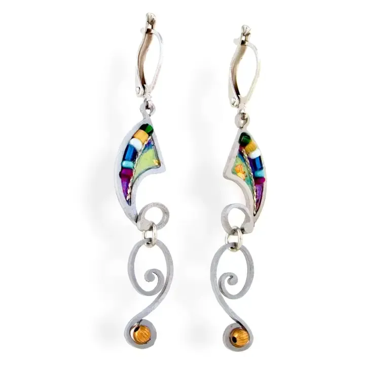 1410453 Swirling Dangle Earrings