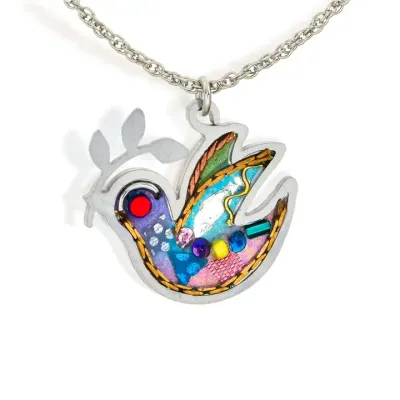 1431024 Petite Pastel Dove of Peace Necklace