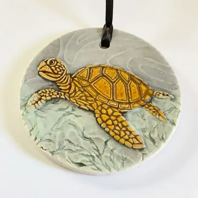 Pottery Ornament - Sea Turtle