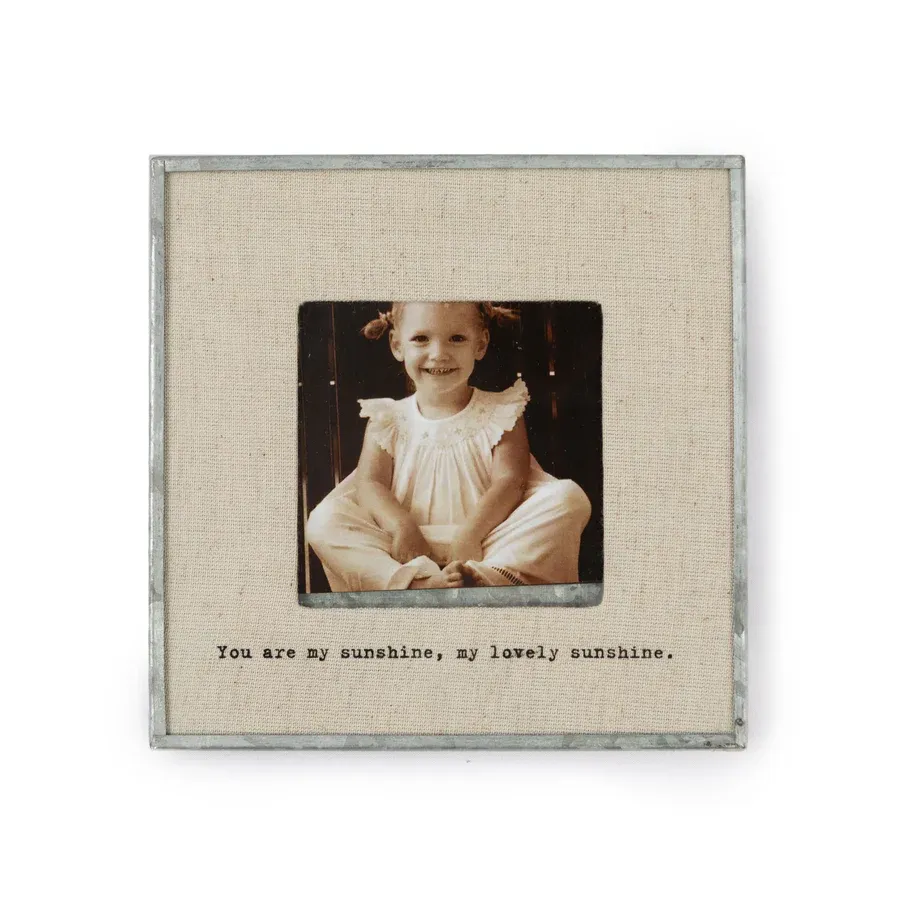 You Are My Sunshine Linen Photo Frame 6”x6