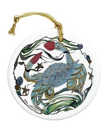 Crab Porcelain Ornaments