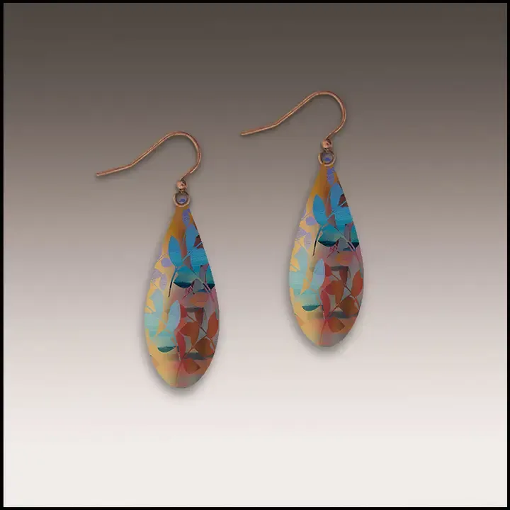 30NDE Desert Haze Foliage Dew Drop Handmade Earrings 30NDE Desert Haze Foliage Dew Drop Handmade Earrings