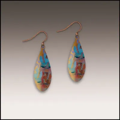 30NDE Desert Haze Foliage Dew Drop Handmade Earrings 30NDE Desert Haze Foliage Dew Drop Handmade Earrings