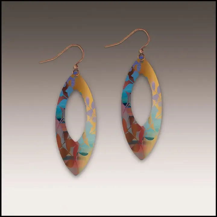 30NOV Desert Haze Foliage Open Point Handmade Earrings 30NOV Desert Haze Foliage Open Point Handmade Earrings