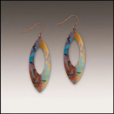 30NOV Desert Haze Foliage Open Point Handmade Earrings 30NOV Desert Haze Foliage Open Point Handmade Earrings