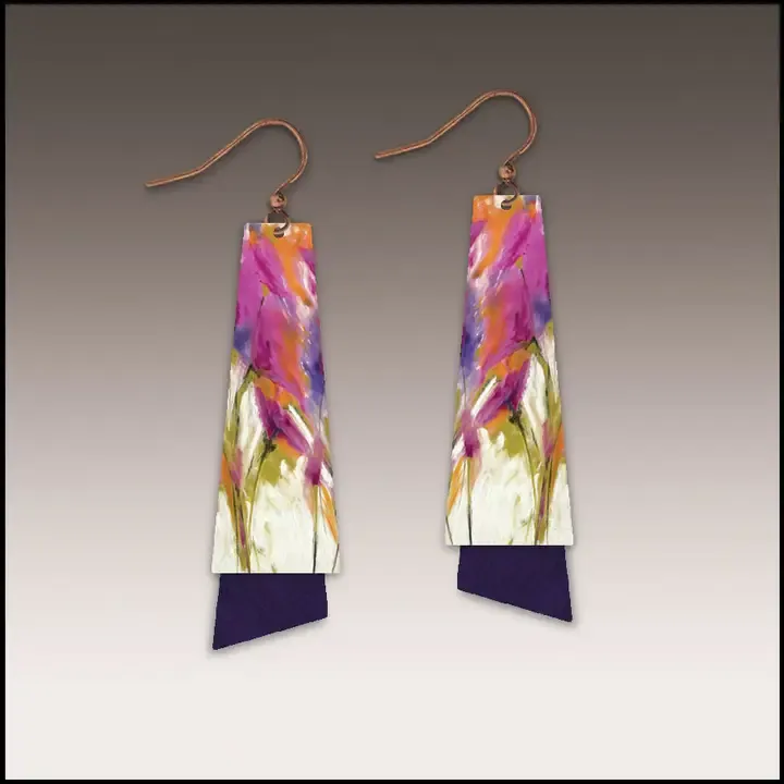 11NTE Multicolor Artistic Flutter Layer Handmade Earrings 11NTE Multicolor Artistic Flutter Layer Handmade Earrings