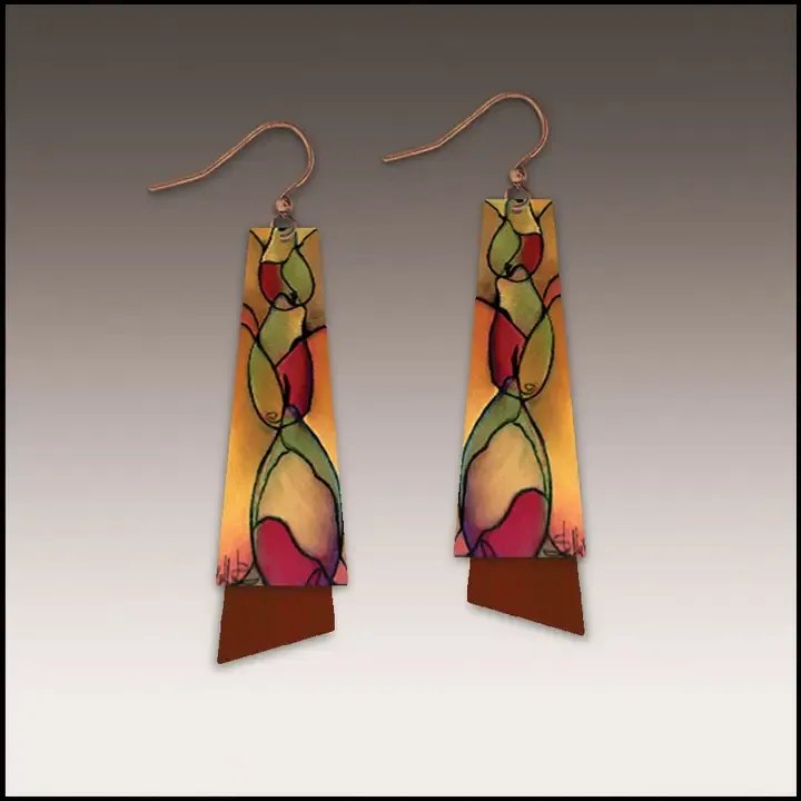 SH12TE Pears Fine Art Flutter Multilayer Earrings