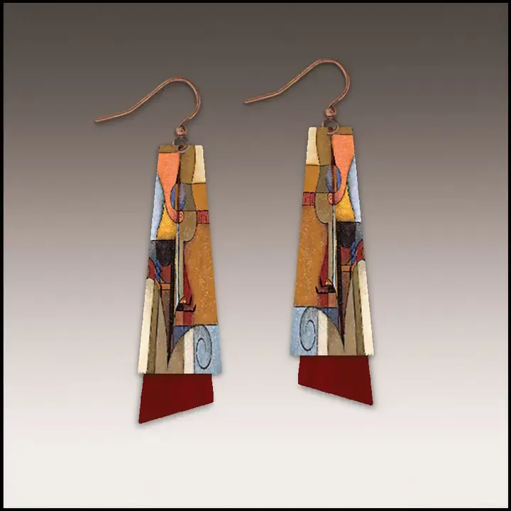 SH35TE Guitar Fine Art Flutter Multilayer Earrings SH35TE Guitar Fine Art Flutter Multilayer Earrings