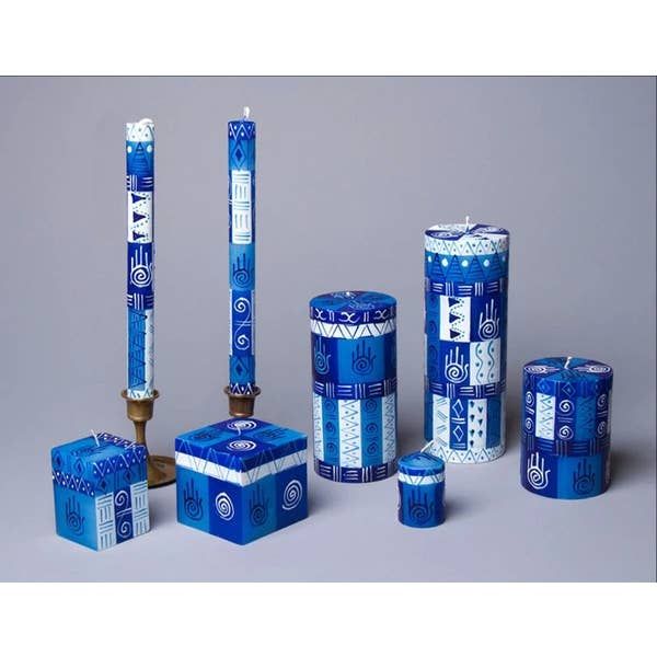 Hamsa Candle - Taper 9&quot; Pair (8 hour burn time)