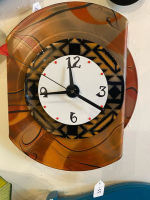 Triple wall clock Bends and numbers Coppers