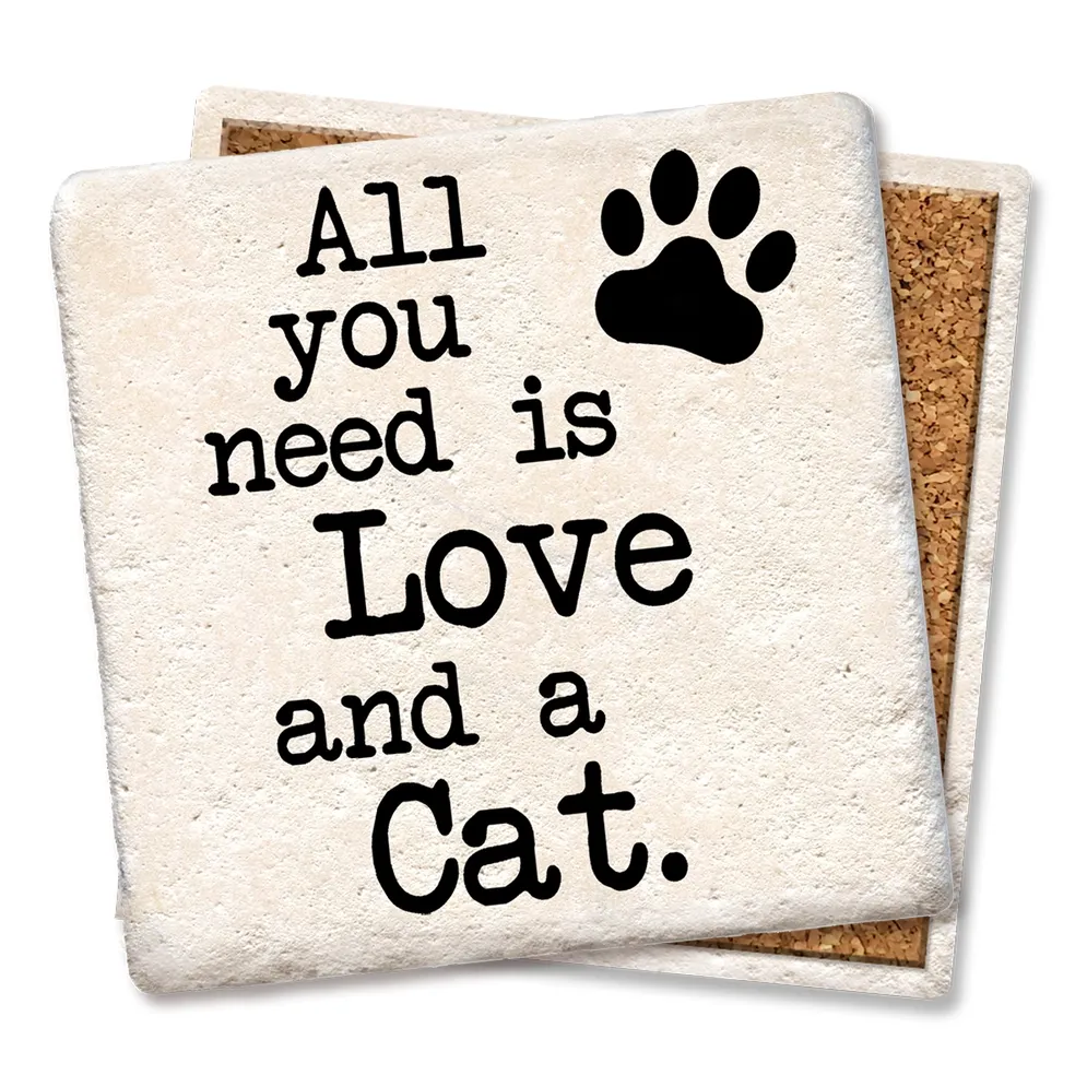 All you need is love and a cat coaster - Limestone All you need is love and a cat coaster - Limestone