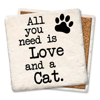 All you need is love and a cat coaster - Limestone All you need is love and a cat coaster - Limestone