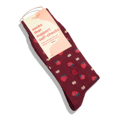 Support Self-Checks (Maroon Strawberries) - Small