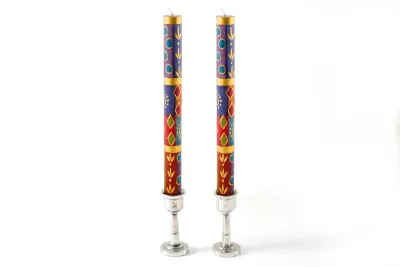 African Minerals Candle - Taper 9&quot; Pair (8 hour burn time)