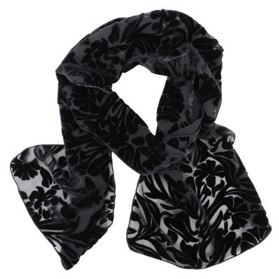 Burnout Velvet Scarf - Tulips