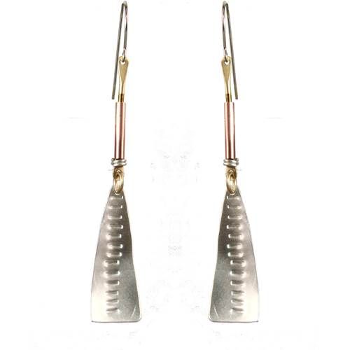 E3817 Markings Earrings brass, sterling silver with SS ear wires