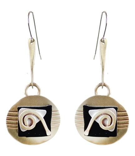 E3859 Splash of Delight Earrings Sterling silver brass and polymer