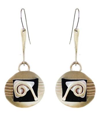 E3859 Splash of Delight Earrings Sterling silver brass and polymer
