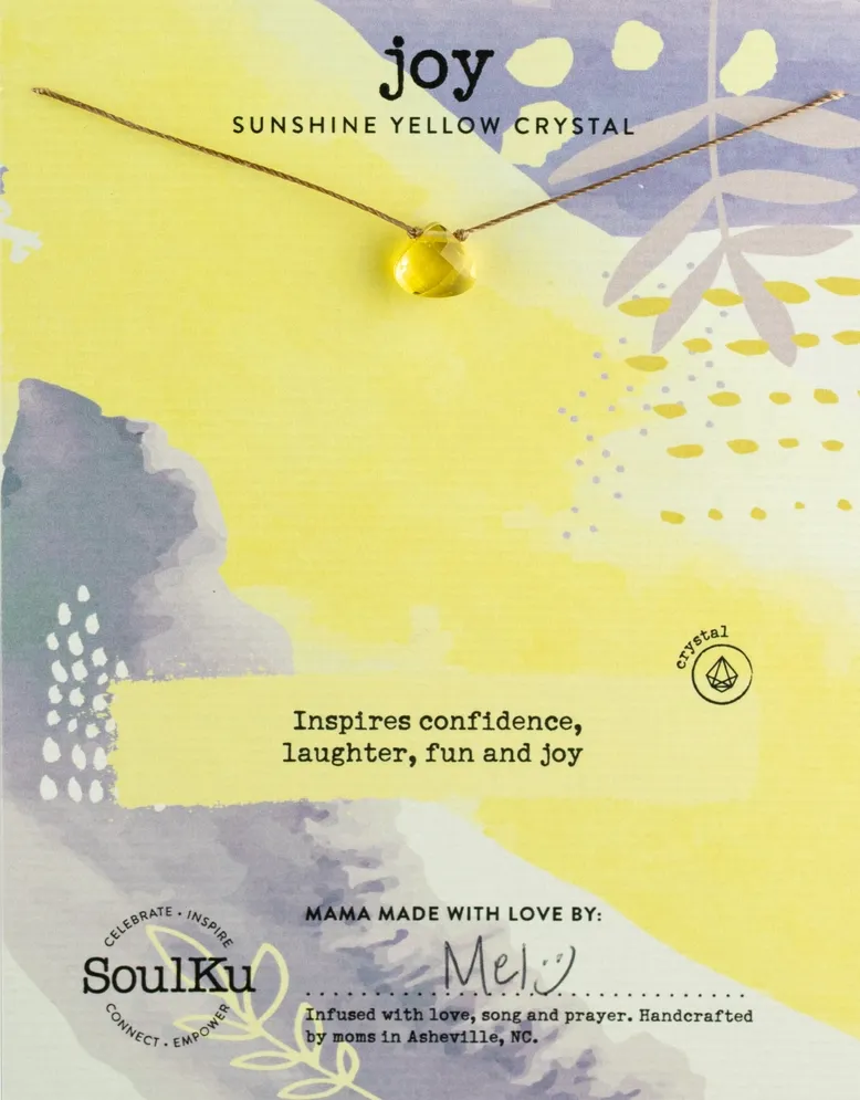 Sunshine Yellow Soul Shine Necklace for Joy - SHNE04 Sunshine Yellow Soul Shine Necklace for Joy - SHNE04