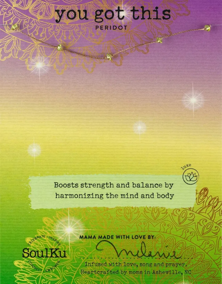Peridot Celestial Necklace for Radiant - You Got This - CEL03