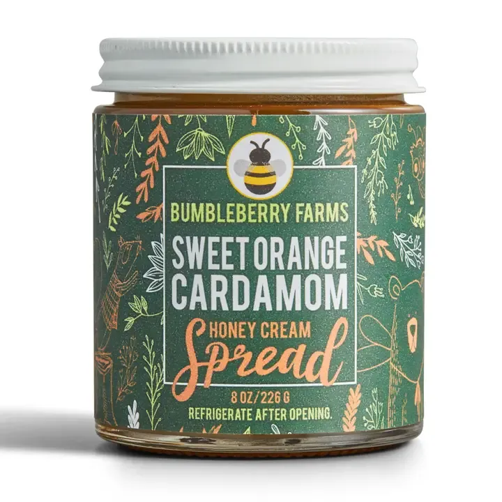 Sweet Orange Cardamom Honey Cream Spread