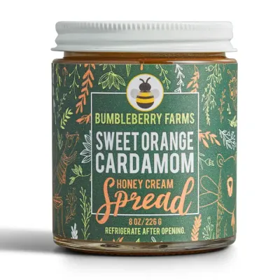 Sweet Orange Cardamom Honey Cream Spread