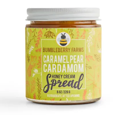 Caramel Pear Cardamom Honey Cream Spread