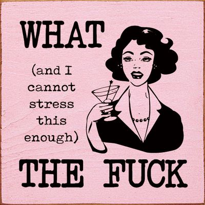What (and I cannot stress this enough) The Fuck Wood Sign - Old Baby Pink What (and I cannot stress this enough) The Fuck Wood Sign - Old Baby Pink