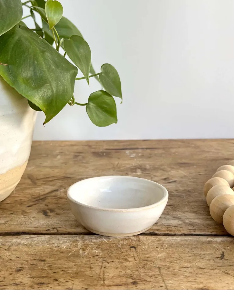 Condiment Bowl Jewelry Dish Tiny Bowl - White