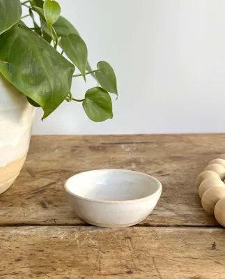 Condiment Bowl Jewelry Dish Tiny Bowl - White
