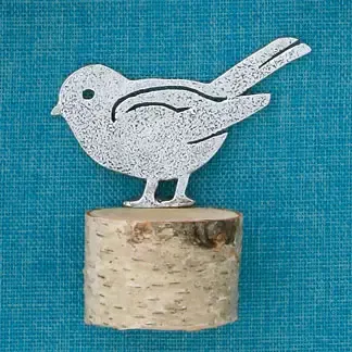 Bird on Birch Sculpture